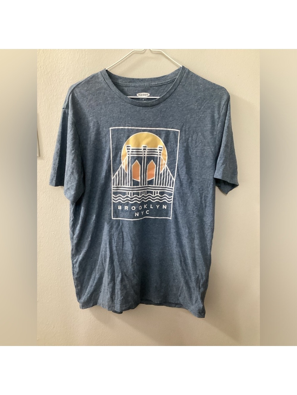Men’s Old Navy Medium Lite Blue Brooklyn NYC Graphic Tee Tote10